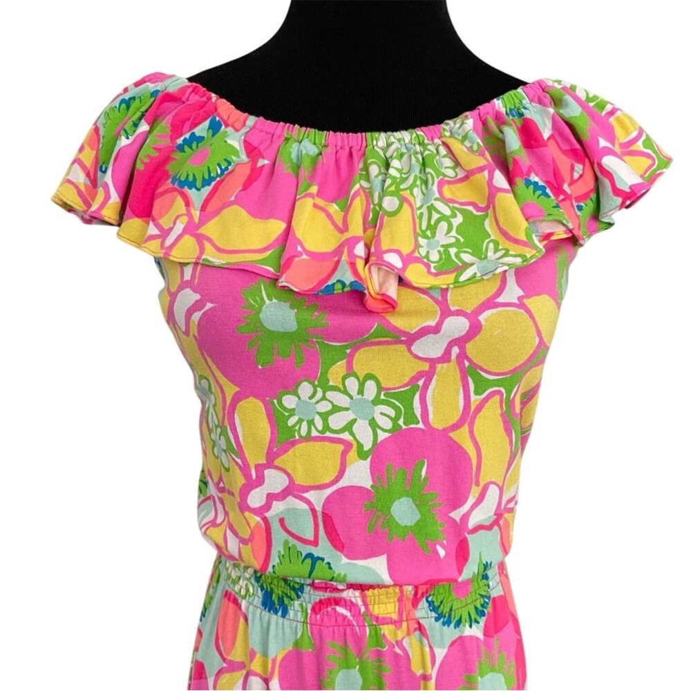 Lilly Pulitzer Vibrant Pink and Yellow Maxi Dress - Picture 3 of 6